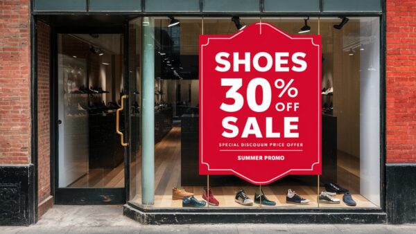 eyecatching-sale-sign-40-30-off-shoes-cant-miss-deal-promotional-signs